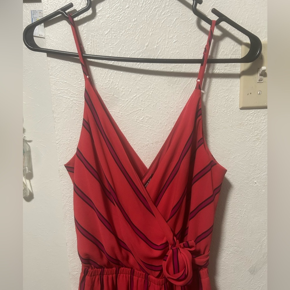 Peach/Black Striped junpsuit